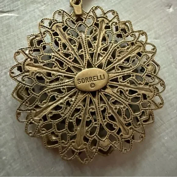 Sorrelli Crystal Brass Tone Pendant Necklace - Picture 8 of 11